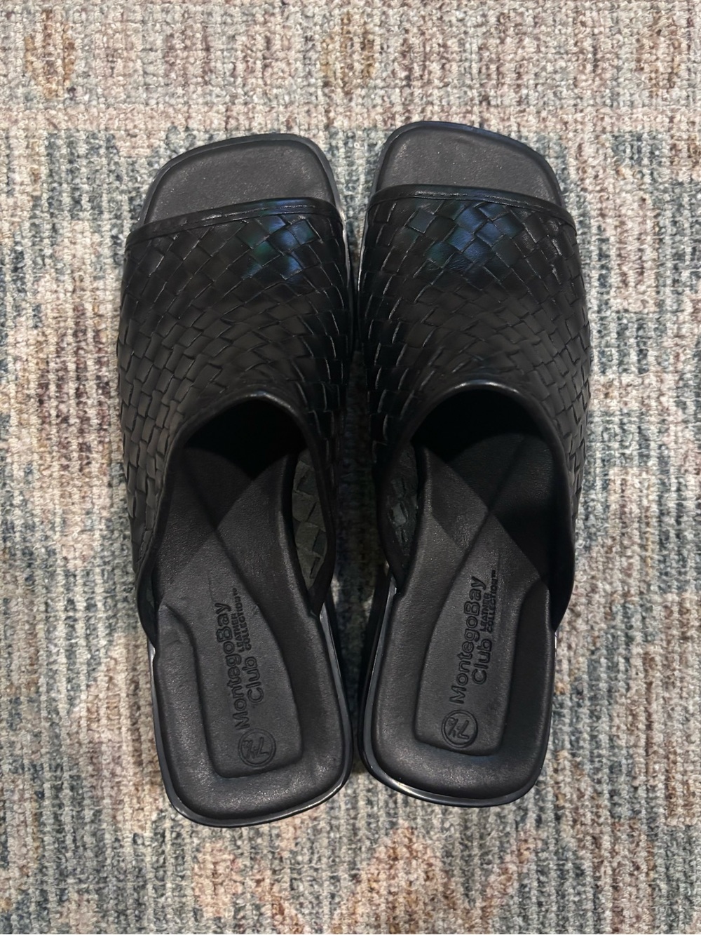 Montego Bay Club Black Woven Slide Heel Size 7.5